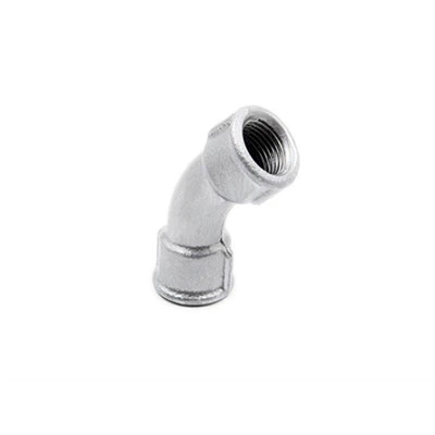 Bend 45°，female Galvanized Malleable Iron Pipe Fitting